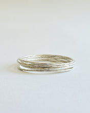Load image into Gallery viewer, Talvi - Kimber stacker bangle - hammered silver