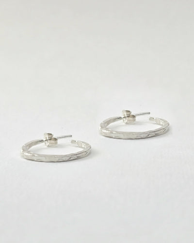 Talvi - Enya silver hoop earrings